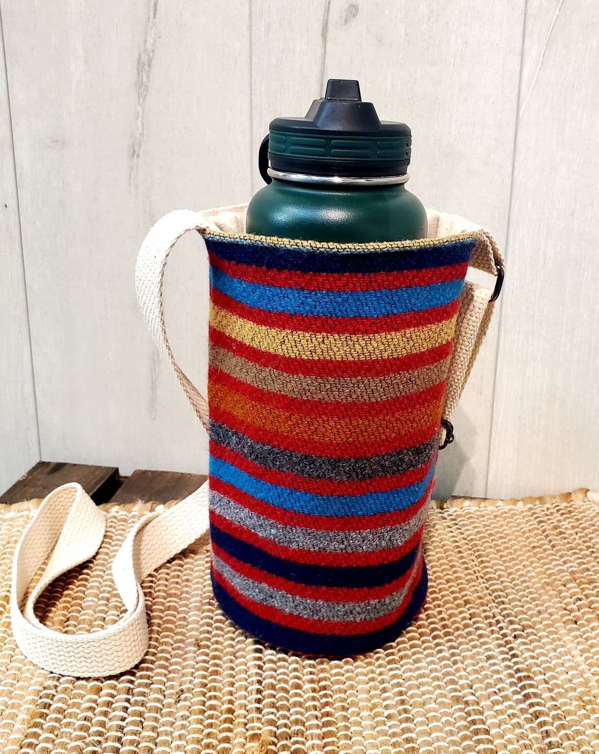 Water Bottle Carrier, Hiking Bag, Water Bottle Holder, Grad Gift, H20 Bag, Dog Walker Bag, Bottle Bag, Womens Hiking Gifts, Water Tote