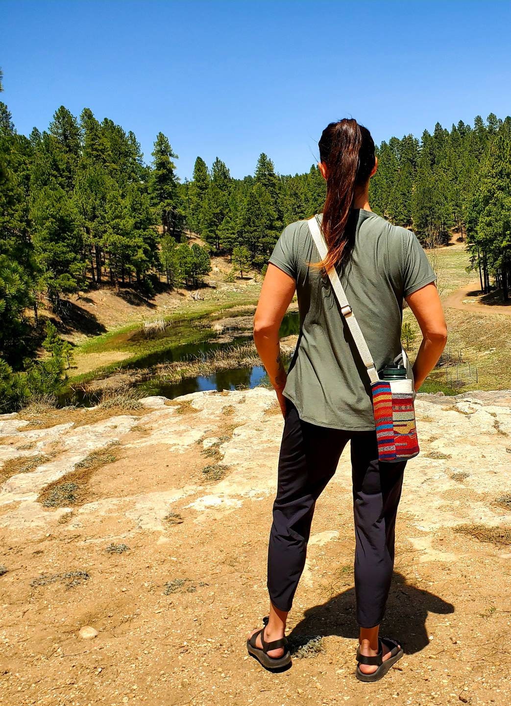 Water Bottle Carrier, Hiking Bag, Water Bottle Holder, Grad Gift, H20 Bag, Dog Walker Bag, Bottle Bag, Womens Hiking Gifts, Water Tote
