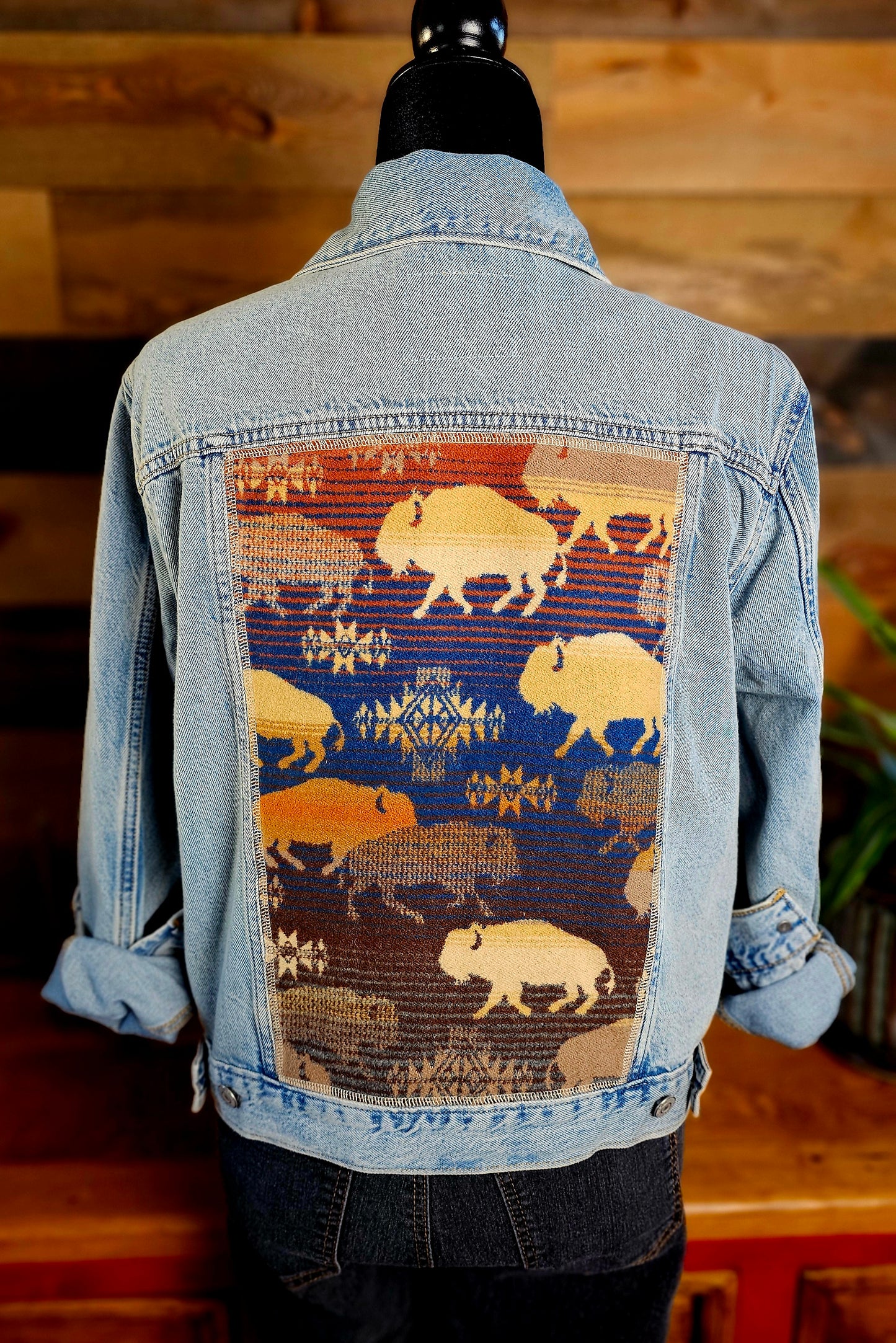 Western Denim Jacket - Land of the Buffalo