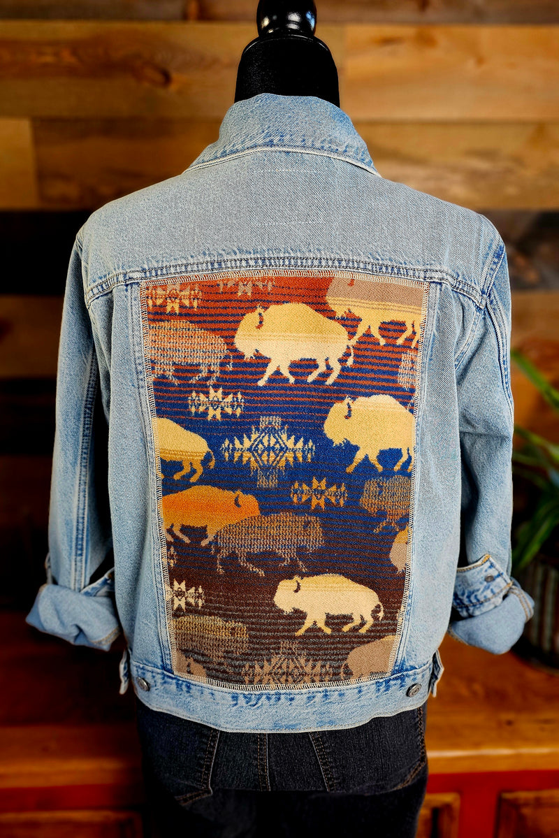 Western Denim Jacket - Land of the Buffalo
