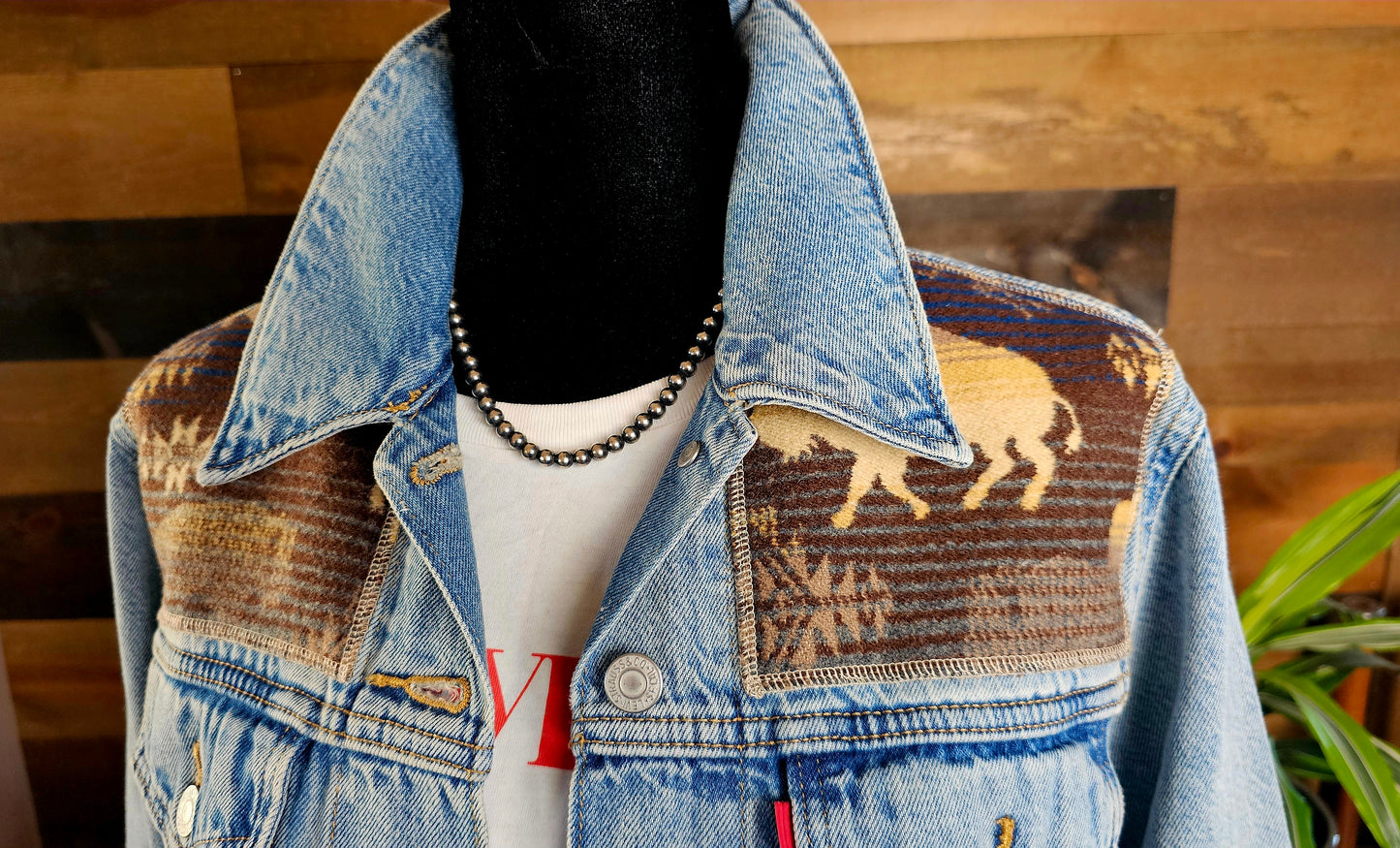 Western Denim Jacket - Land of the Buffalo
