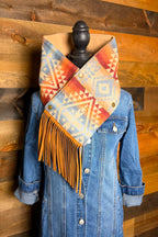 Wool Cowl Scarf - Canyonlands Fringe