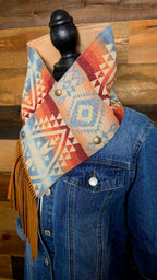 Wool Cowl Scarf - Canyonlands Fringe