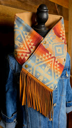 Wool Cowl Scarf - Canyonlands Fringe
