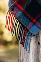 Plaid Wool Cowl Scarf - Brookings Fringe