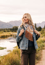 Wool Cowl Scarf - Sedona Fringe