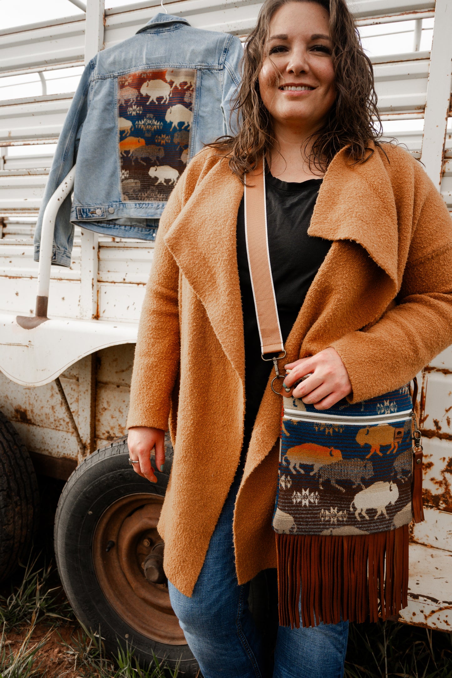 Western Denim Jacket - Land of the Buffalo
