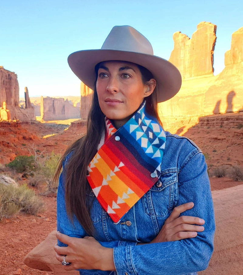 Western Wool Cowl Scarf - Pilot Rock