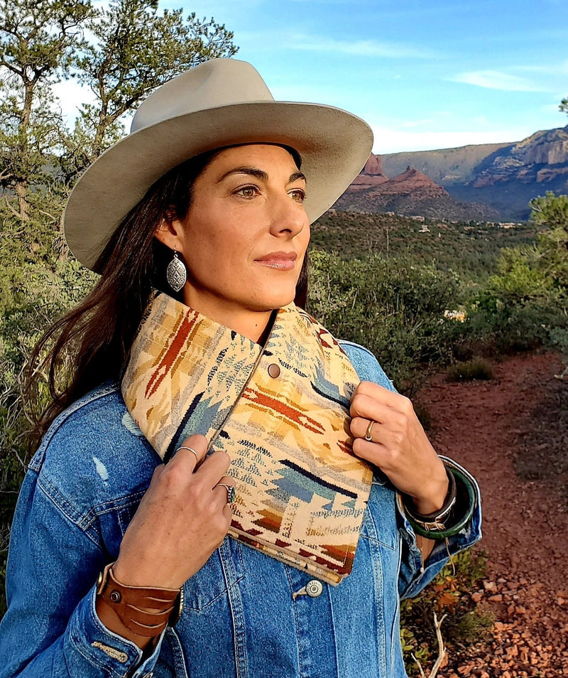 Wool Cowl Scarf - Shonto Wheatlands