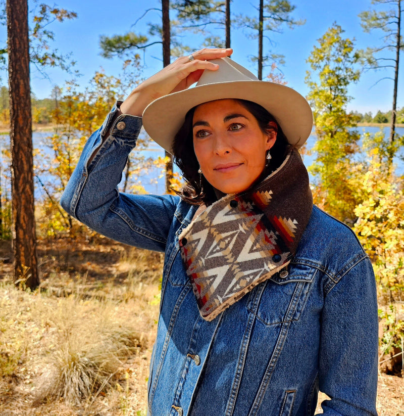 Wool/Sherpa Cowl Scarf - Pacific Crest